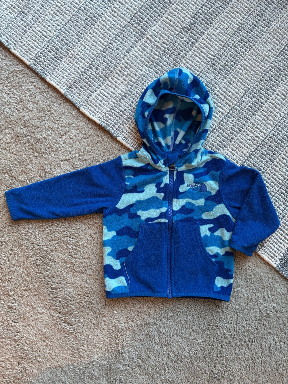 The North Face Glacier Blue Camo Infant Fleece Jacket
